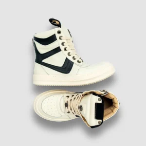 Chrome Hearts x Rick Owens Geobasket White/Black Sneakers