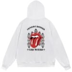 Chrome Hearts Rolling Stones Las Vegas Pullover Hoodie White