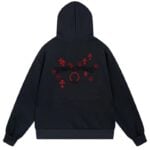 Chrome Hearts Red Cross Horseshoe Pullover Hoodie Black