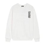 Chrome Hearts Ornate Floral Cross Crewneck Sweatshirt White