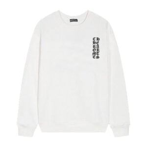 Chrome Hearts Ornate Floral Cross Crewneck Sweatshirt White