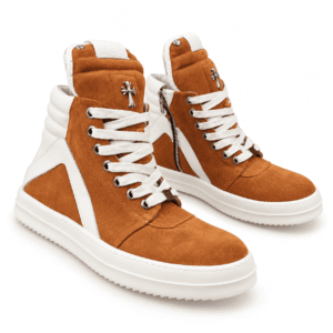 Chrome Hearts x Rick Owens Cognac/White Sneakers