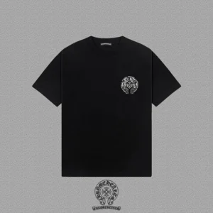 Chrome Hearts Ornate Cross Back Print T-Shirt Black