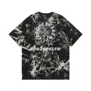 Chrome Hearts Los Angeles Horseshoe Tie-Dye T-Shirt Black