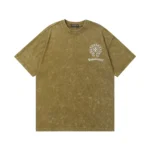 Chrome Hearts Horseshoe Embroidered Washed T-Shirt Olive