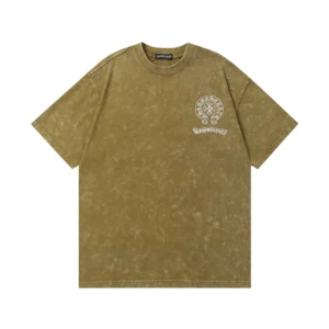 Chrome Hearts Horseshoe Embroidered Washed T-Shirt Olive