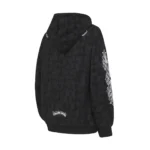 Chrome Hearts Black Shadow Cross Scroll Zip Hoodie