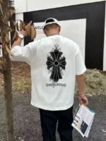 Chrome Hearts Floral Cross Back Print T-Shirt White